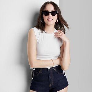 Women’s Side Cinched Top • White • Wild Fable